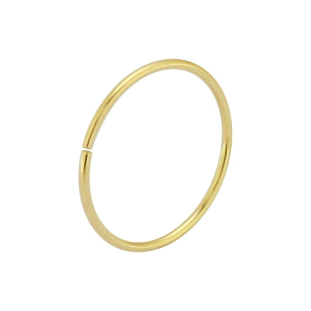 Rose Gold Titanium Seamless No Ball Thin Hoop Ring 22 gauge 9 mm Diameter Rose Gold Titanium Seamless No Ball Thin Hoop Ring 22 gauge 9 mm Diameter